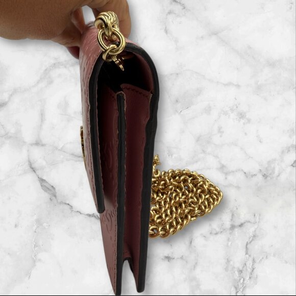 Gucci Sima GG Interlocking Wallet on a Chain - Pink - Picture 4 of 11